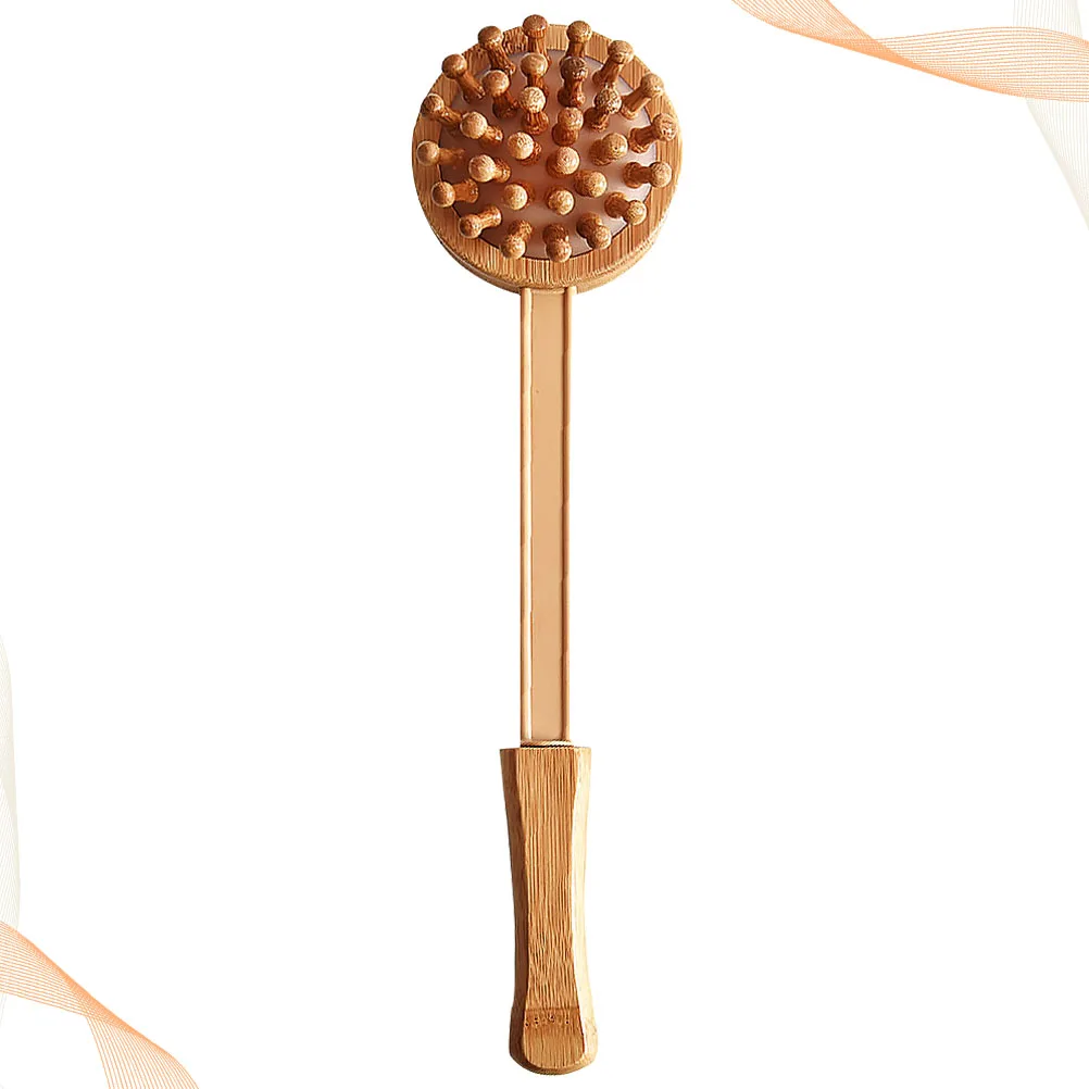 

Bamboo Massage Hammer Handheld Stick Body Massager Stress Relax Rod Back Chocolate Device Fitness Therapy Tool