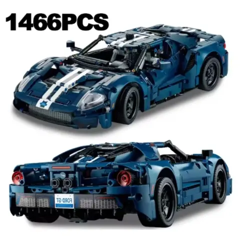 1468PCS 기술 블록 GT 스포츠 레이싱 자동차 빌딩 블록 성능 속도 차량 조립 MOC 모델 벽돌 성인 장난감