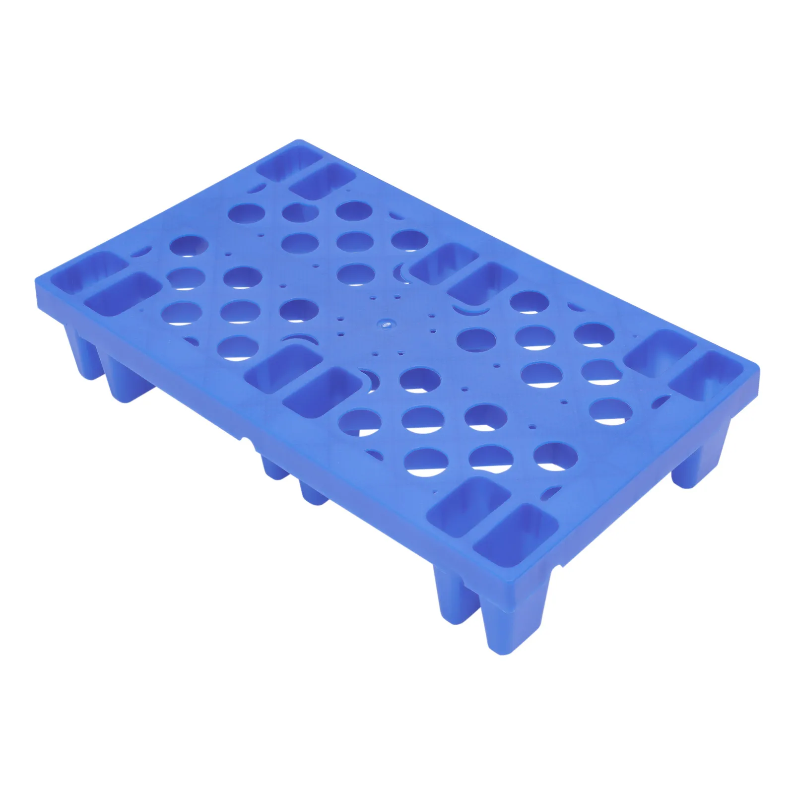 6PCS พื้นพลาสติกพาเลทสีฟ้า PP พาเลทน้ำหนักเบาพาเลทพลาสติกแต่ละรับน้ำหนักได้ 150 กก./330.69lbs สำหรับซูเปอร์มาร์เก็ต