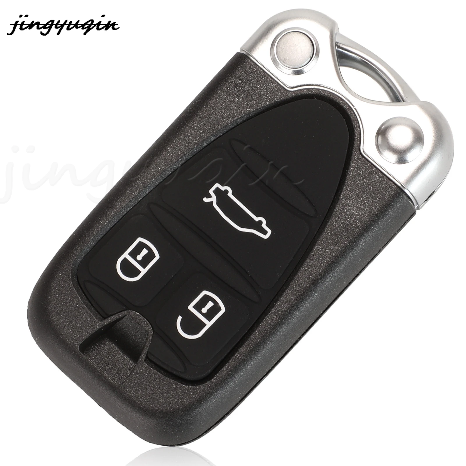 

jingyuqin 5Pcs 3 Buttons Replacement Remote Car Key Shell Case For Alfa Romeo 159 156 Giulietta Brera Spider GT Fod Uncut Blade