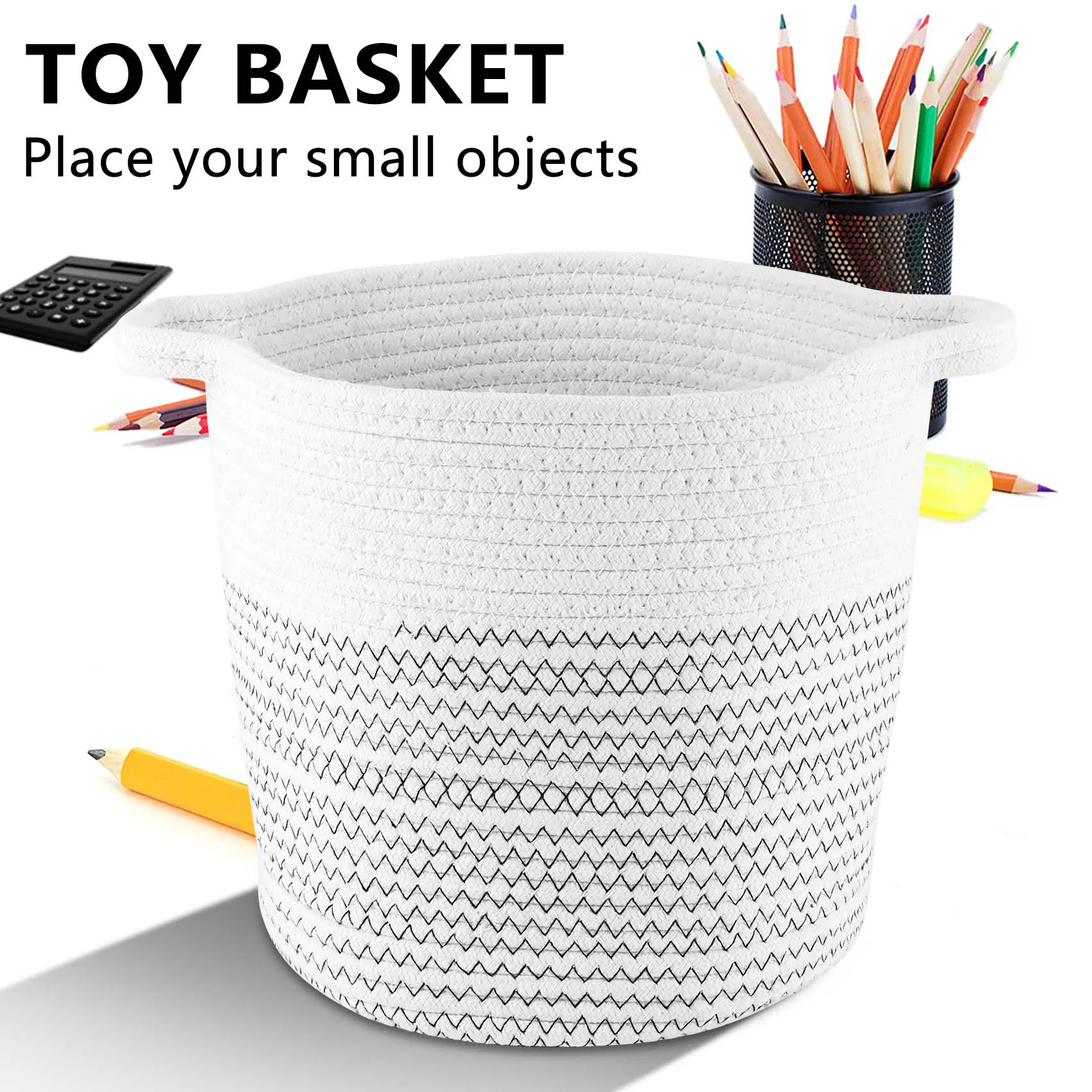 J1UL1N 11 Inch Cotton Rope Plant Basket,For 9 Inch-10 Inch Planter,Multifunctional Basket Choice For Home Decor And Storage