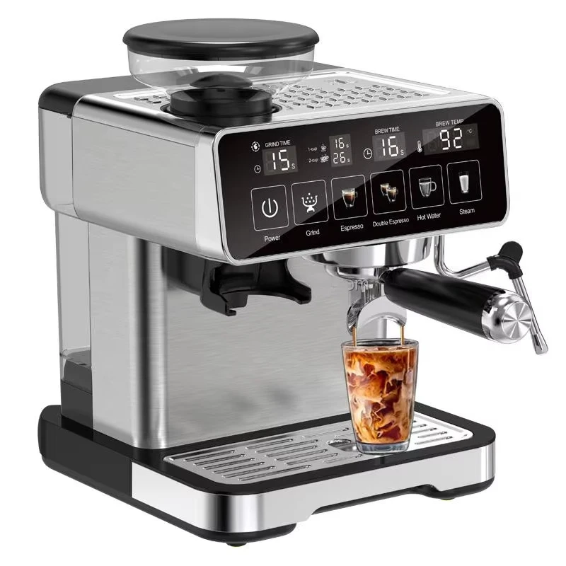 20 Bar Beans to Cup Grinder Smart Cool Temperature Milk Coffee Maker Cold Brew Americano Cappuccino Latte Espresso Machine