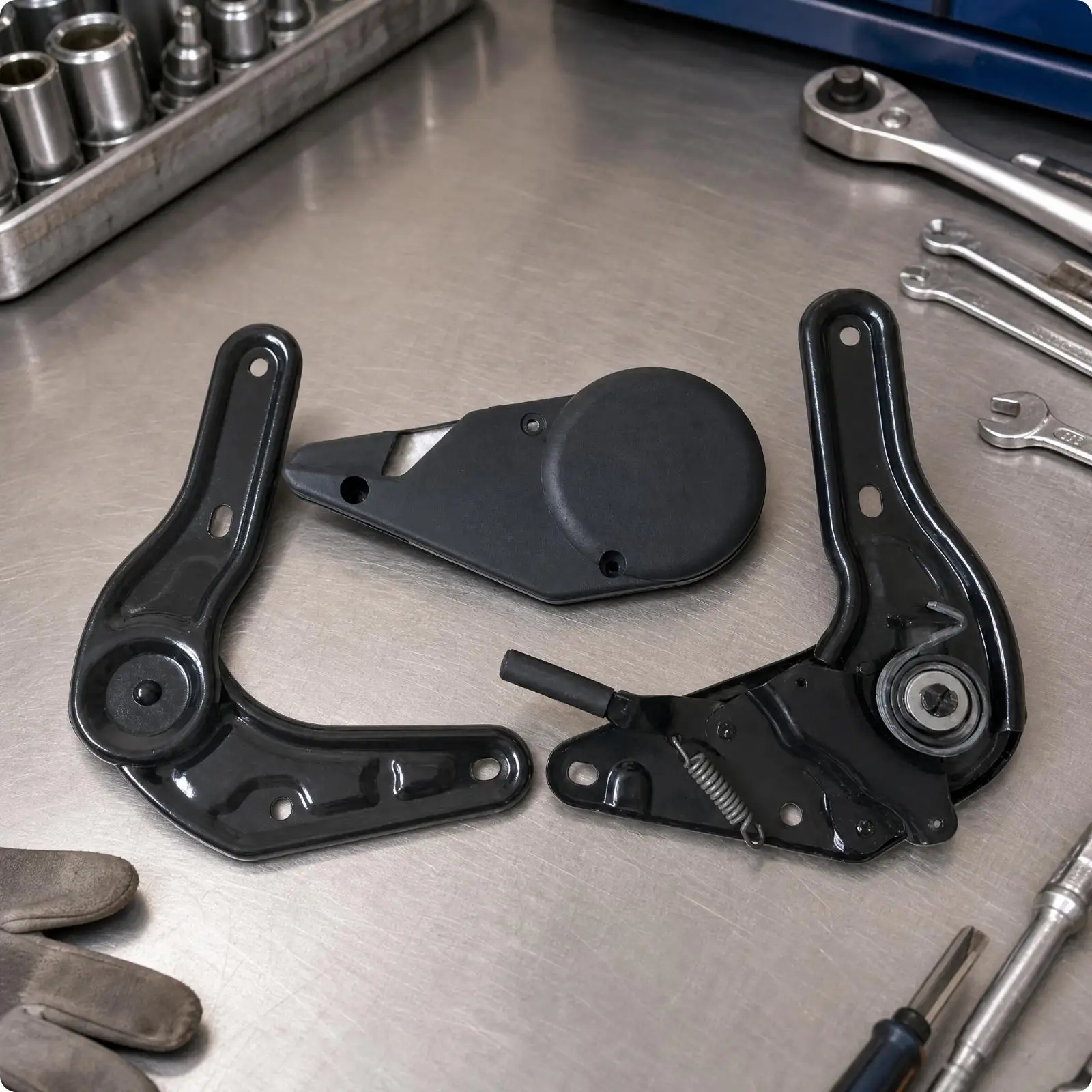 Metal Seat Recliner Bracket with Swivel Joints and Manual Lever for Car Interior Modification and Seat Angle Adjustment