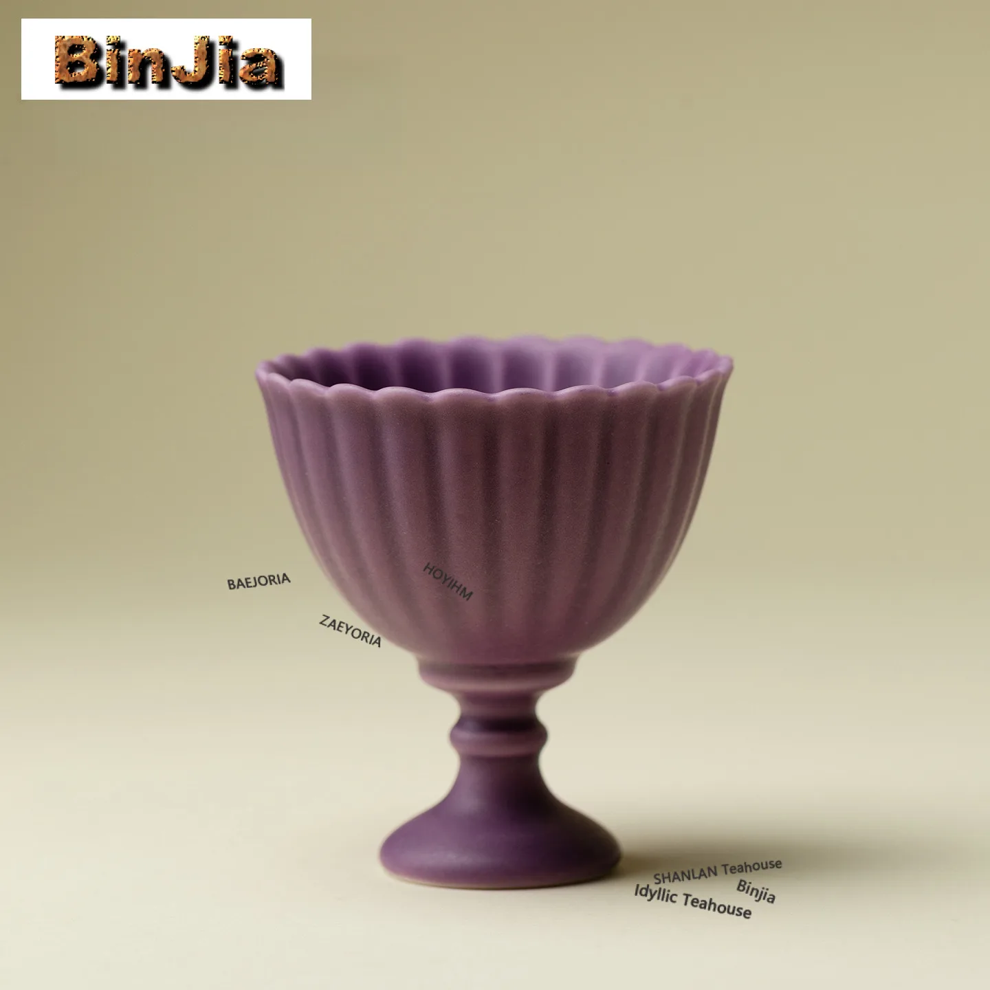 50ml Purple Goblet Teacup Creative Tea Bowl Sample Tea Cup Tea-tasting Smelling Cup Chazhan Master Cups Tea Services Accessories