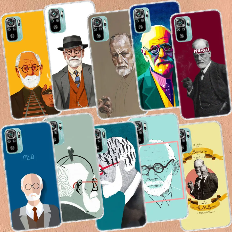 Sigmund Freud founder of psychoanalysis Phone Case For Xiaomi Redmi Note 11 10 12 Pro Plus 9 8 7 12S 11T 11S 11E 10S 9T 8T 9S 4G