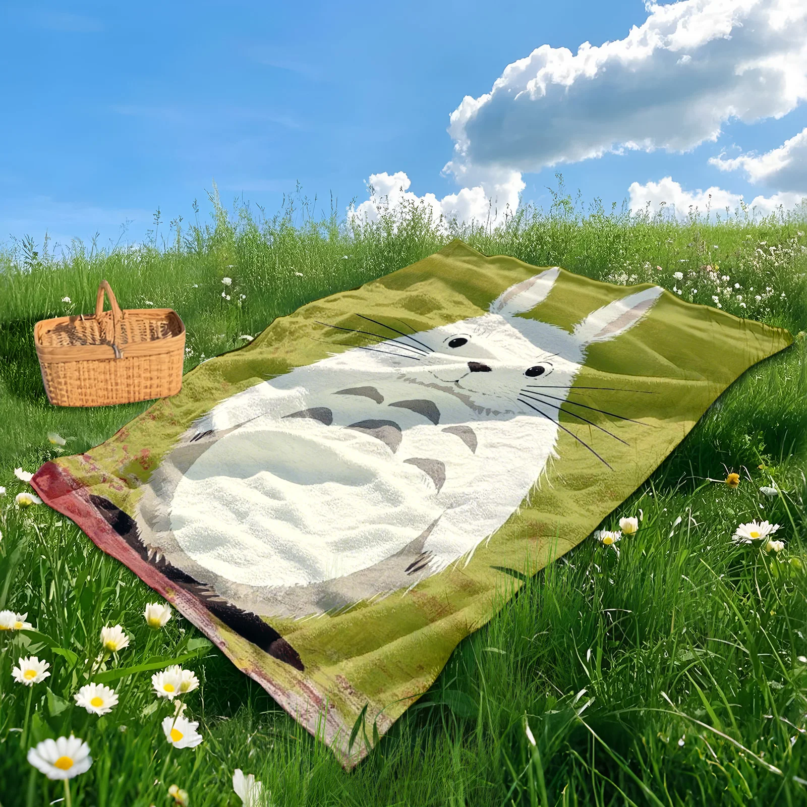 Cozy Outdoor Adventure Cartoon Blanket For Camping Picnic Travel And Leisure Warm Durable Lightweight