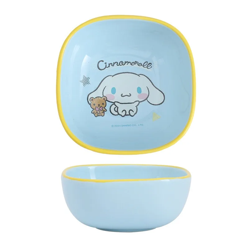 Sanrio Kawaii Flavor Dish HelloKitty Kuromi My Melody Children's Dish Snack Fruit Food Bowl Cute Tableware Tableware Gift