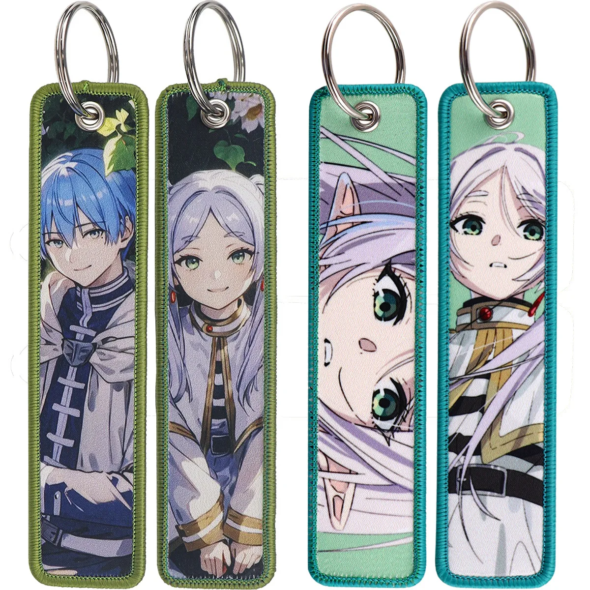 

Anime Frieren: Beyond Journey's End Key Tag Embroidered Keychain for Motorcycle Car Backpack Chaveiro Key Ring Fashion Key Gifts