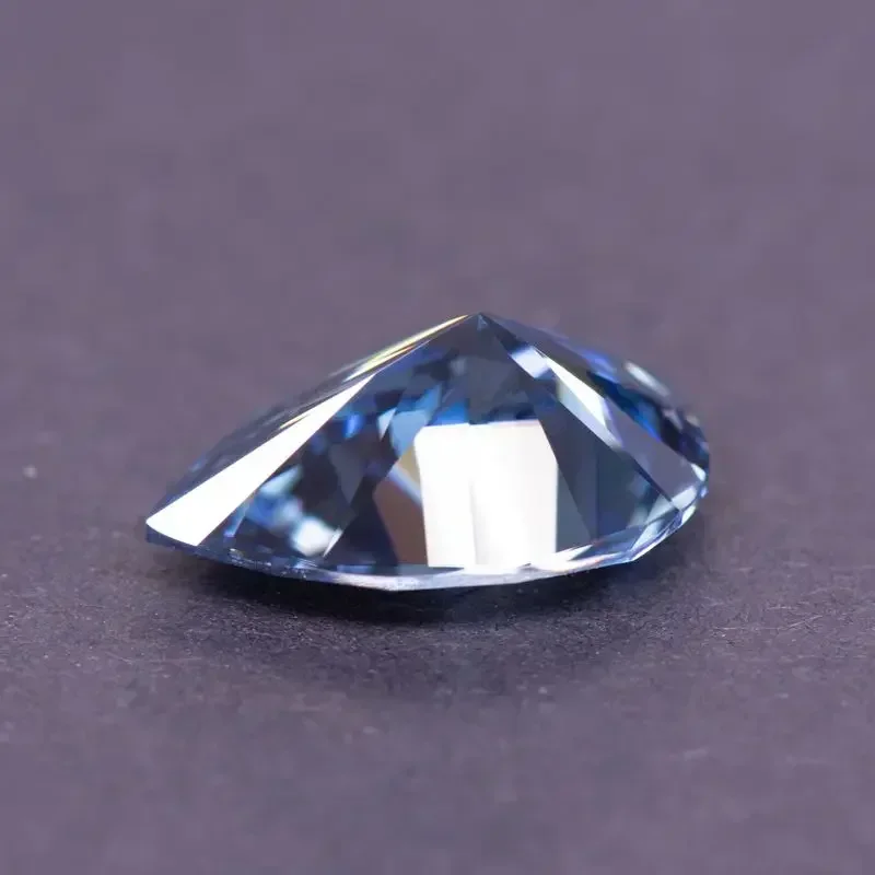 Moissanite Natural Royal Blue Color Pear Cut for Jewel Making DIY Charms Ring Necklace Earrings Main Materials with Certificate