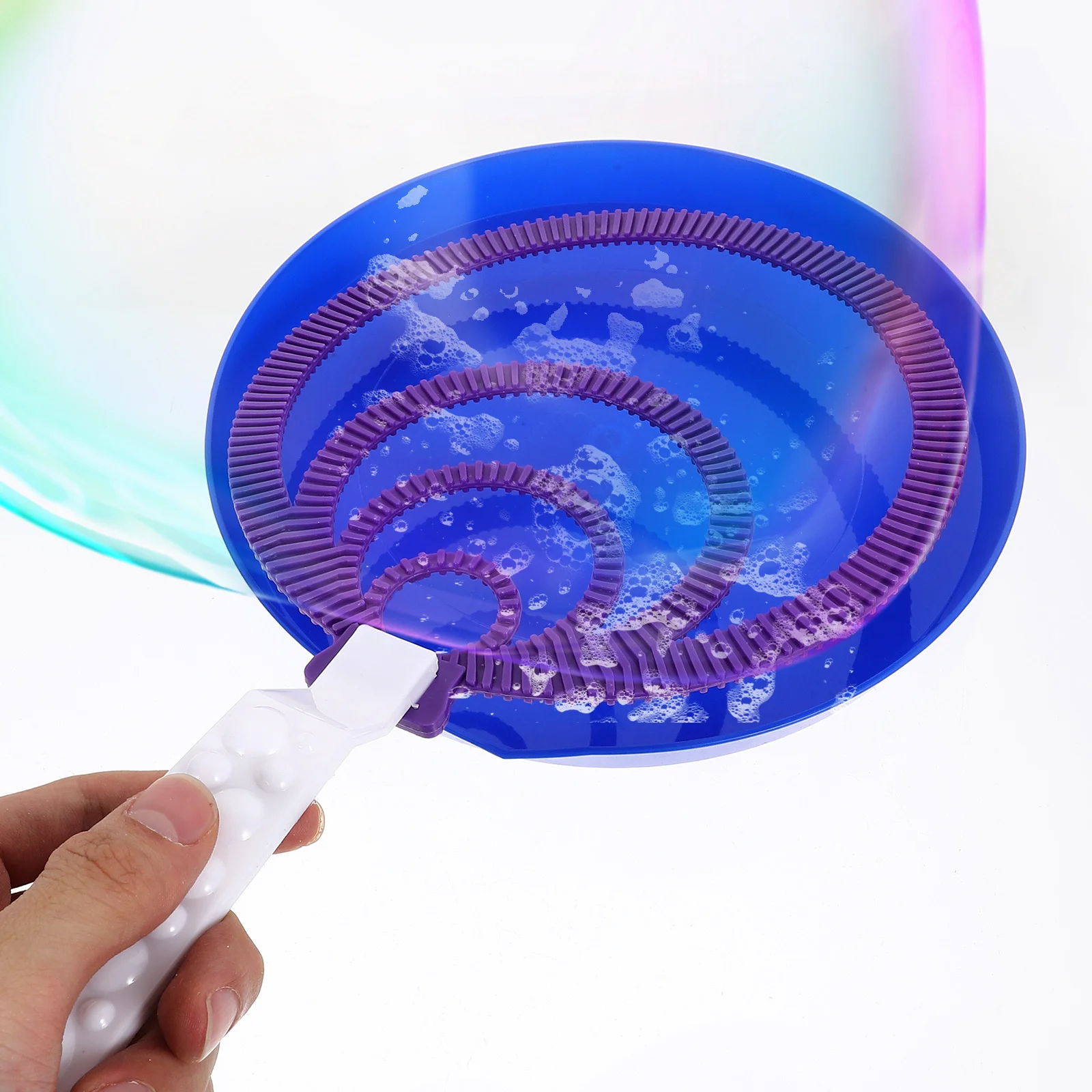 Kit d'anneaux à bulles, 1 ensemble, souffleur de bulles Portable créatif pour enfants, parc de jeu en plein air, cadeaux de fête dans le jardin, jeu d'activités amusant