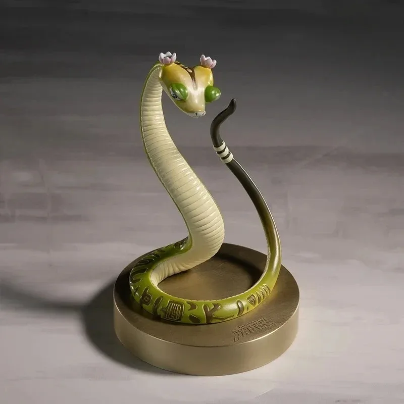 

Copper Craft Chinese Cartoon Film Kung Fu Animal Figurines Master Viper Statue Ornament Desktop Decor Art Collection Gift