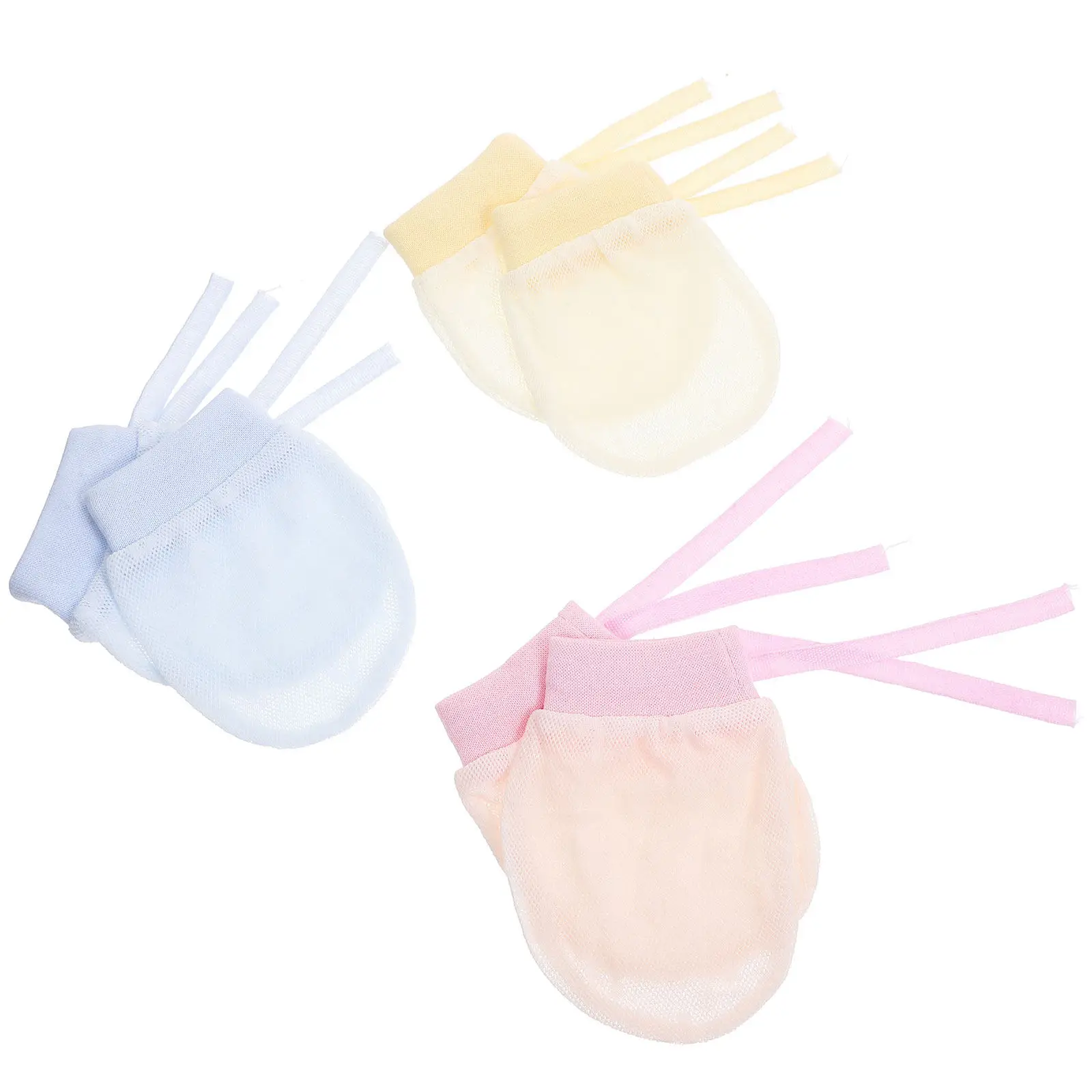 

3Pairs Infant Mittens for Newborns 0-3 Months Anti-Scratching Baby Gloves Flexible Finger Movement Easy Mouth Sucking