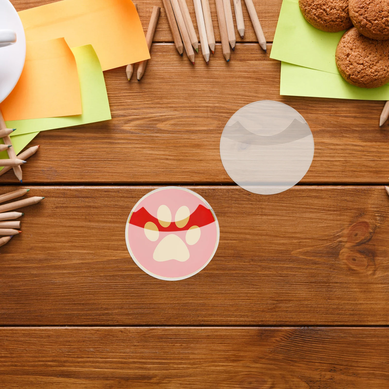 10 قطعة غطاء شارة من البلاستيك الصلب متين على شكل دائري شارة أغطية حماية شفافة عرض كم متعدد الاستخدام