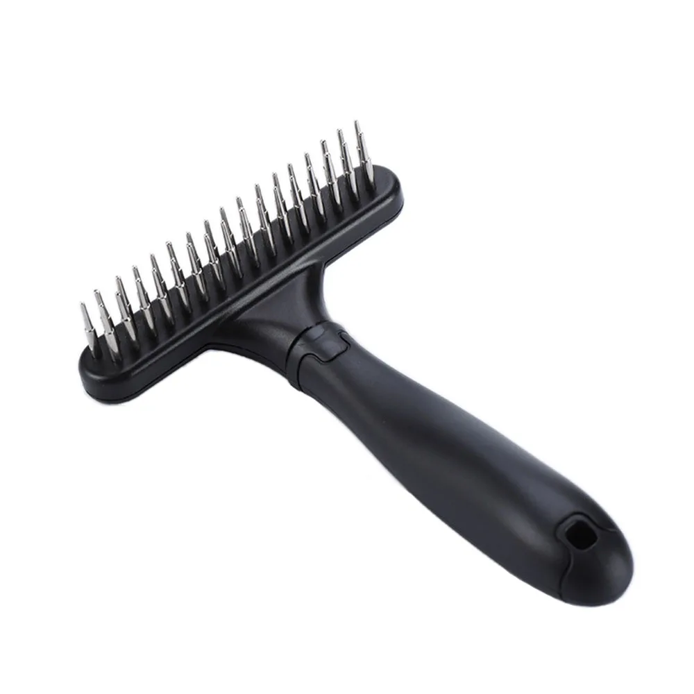 Professional Dog Grooming Rake Long Hair Cat Dog Undercoat Rake Brush for Shedding Matted Loose Hair Knots & Tangles Pet Product