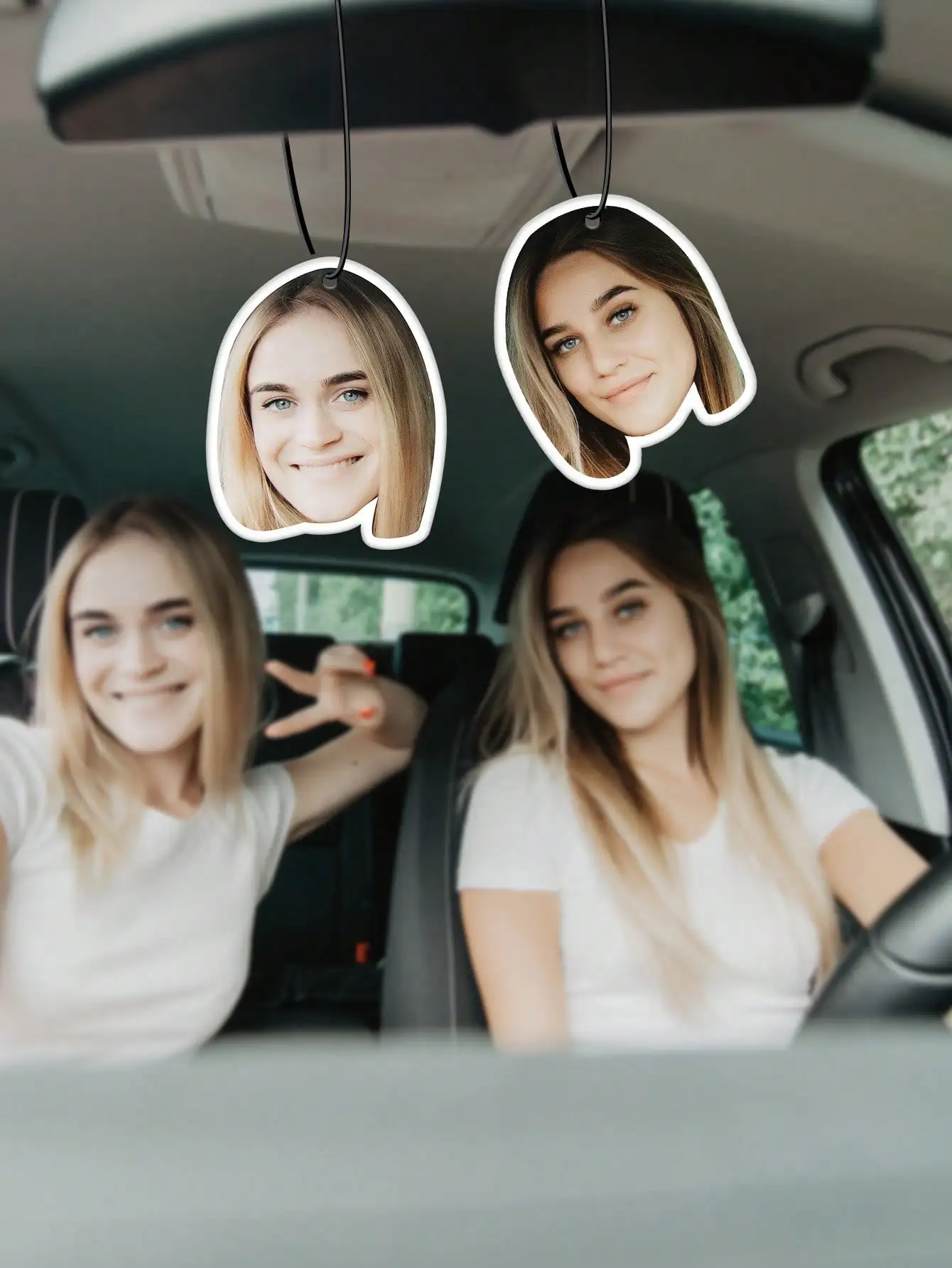 Custom Photo Car Air Freshener Double Sided Personalized Hanging Ornament 10 Scents Car Decor Gift for Couples Friends
