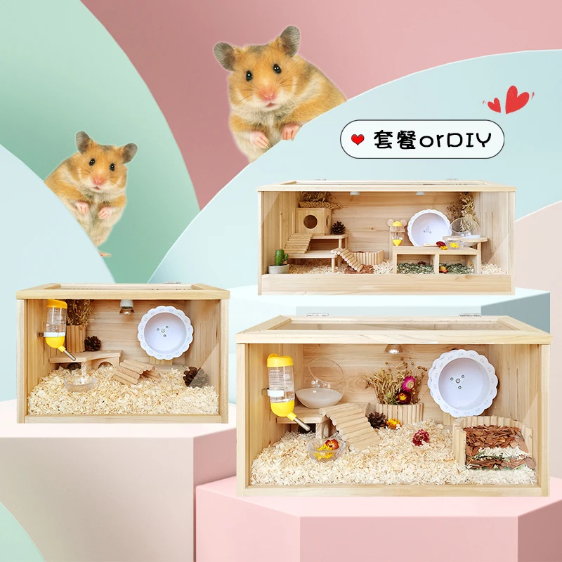 Das Produkt kann angepasst werden. Hamster käfig, super große Villa Zucht box, Anti-Flucht Golddraht Bär Meers chweinchen