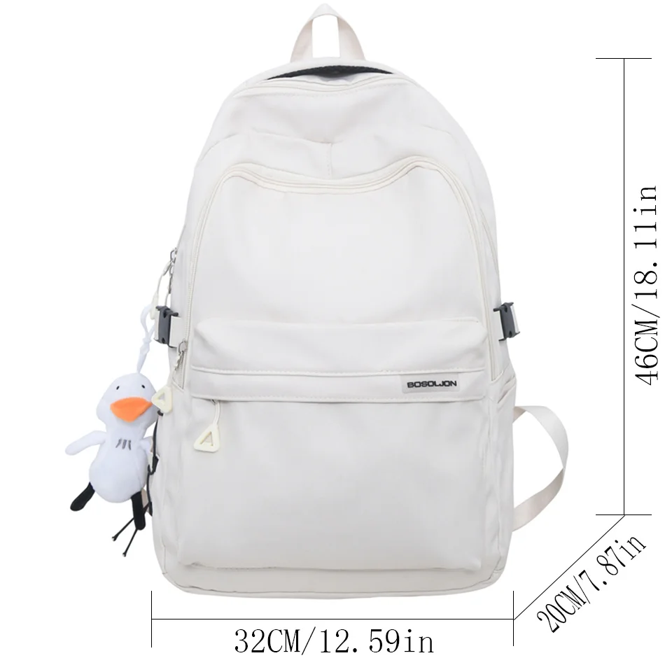 2023 New Multifunctional Backpack Travel Bag Women Waterproof Casual Shoulder Bags Unisex Laptop Solid Color Schoolbag