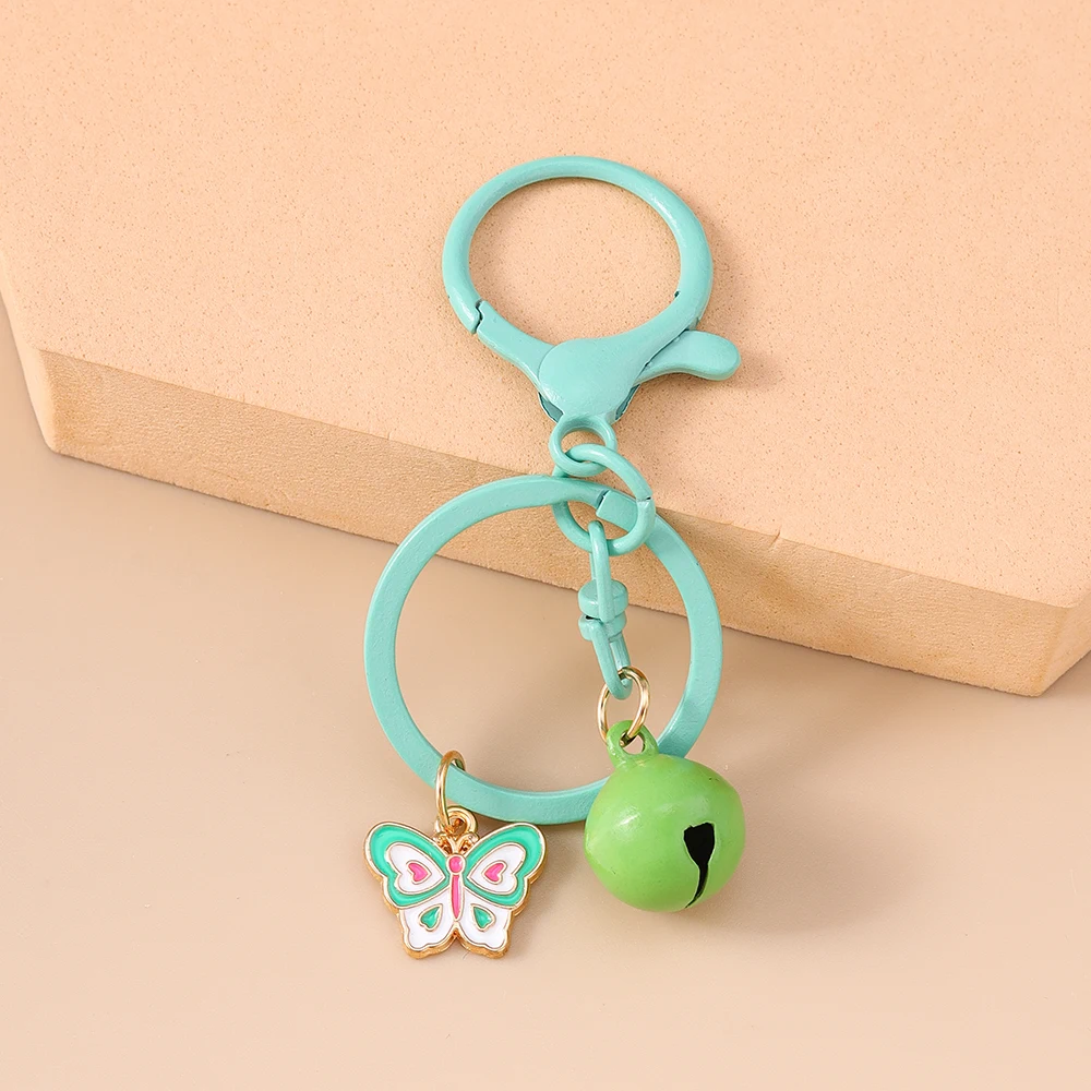 Aihua Bunter Glocken-Schmetterling-Schlüsselanhänger für Kinder und Mädchen, Handtaschenanhänger, Niedliche Schlüsselringe, Geburtstagsparty, Modische Schmuckgeschenke – Detail 8