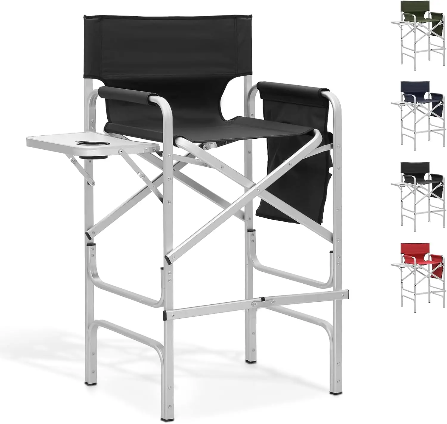 

Directors Chair, 31“Tall Foldable Camping Chairs, Folding Aluminum Frame Vanity Chair, Makeup Artist Chair, Portable Camping