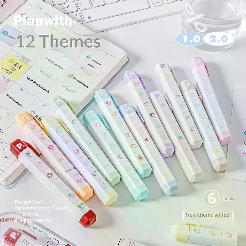 Mark Multilink Mood Stamp Multi Section Seal Pen Cute INS Style Fun Accounting Materials Journal Scrapbooking Supplies Kawaii view 4