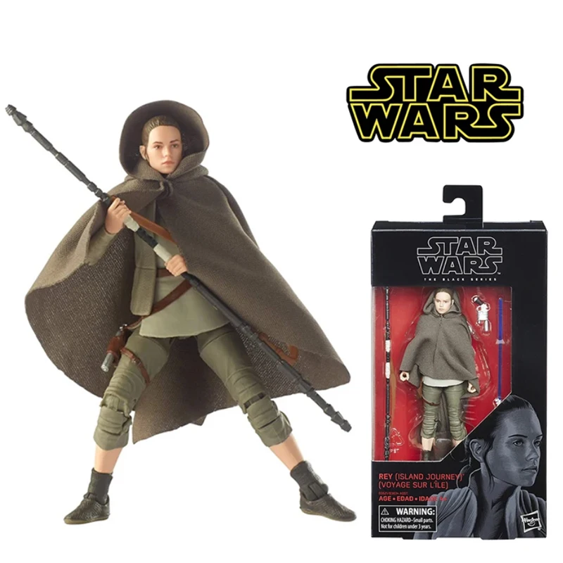 Hasbro-figuras de acción de Star Wars, modelo de juguete coleccionable, serie negra E8, Rey, regalo decorativo, 15cm