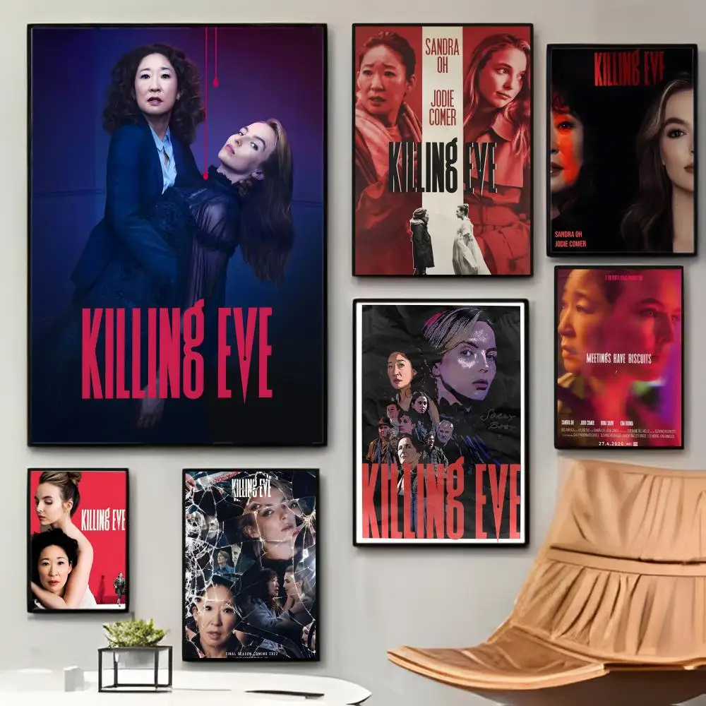 Movie s_Killing Eve-ww Poster Sticky Waterproof Coffee House Bar Room Wall Decor Gift