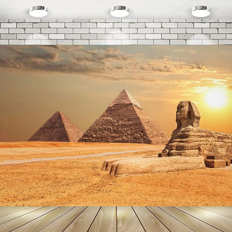 

Egypt Sphinx Pyramid Egyptian Travel Themed Happy Birthday Party Photography Backdrop Background Banner Decoration