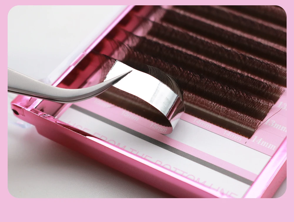 Qeelasee Wimpern Braun Automatische Blüte W-Form Bloom 3D 4D 5D 6D Spike 3D W Vorgefertigte Fächer Cílios Extensions Natürlich weich – Detail 8