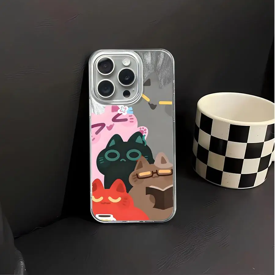 حافظة هاتف لهاتف آيفون 12 16 برو ماكس 11 17 اير 15 14 بلس 13 برو 16e 14 غلاف ناعم كارتوني ملون كيتي #3