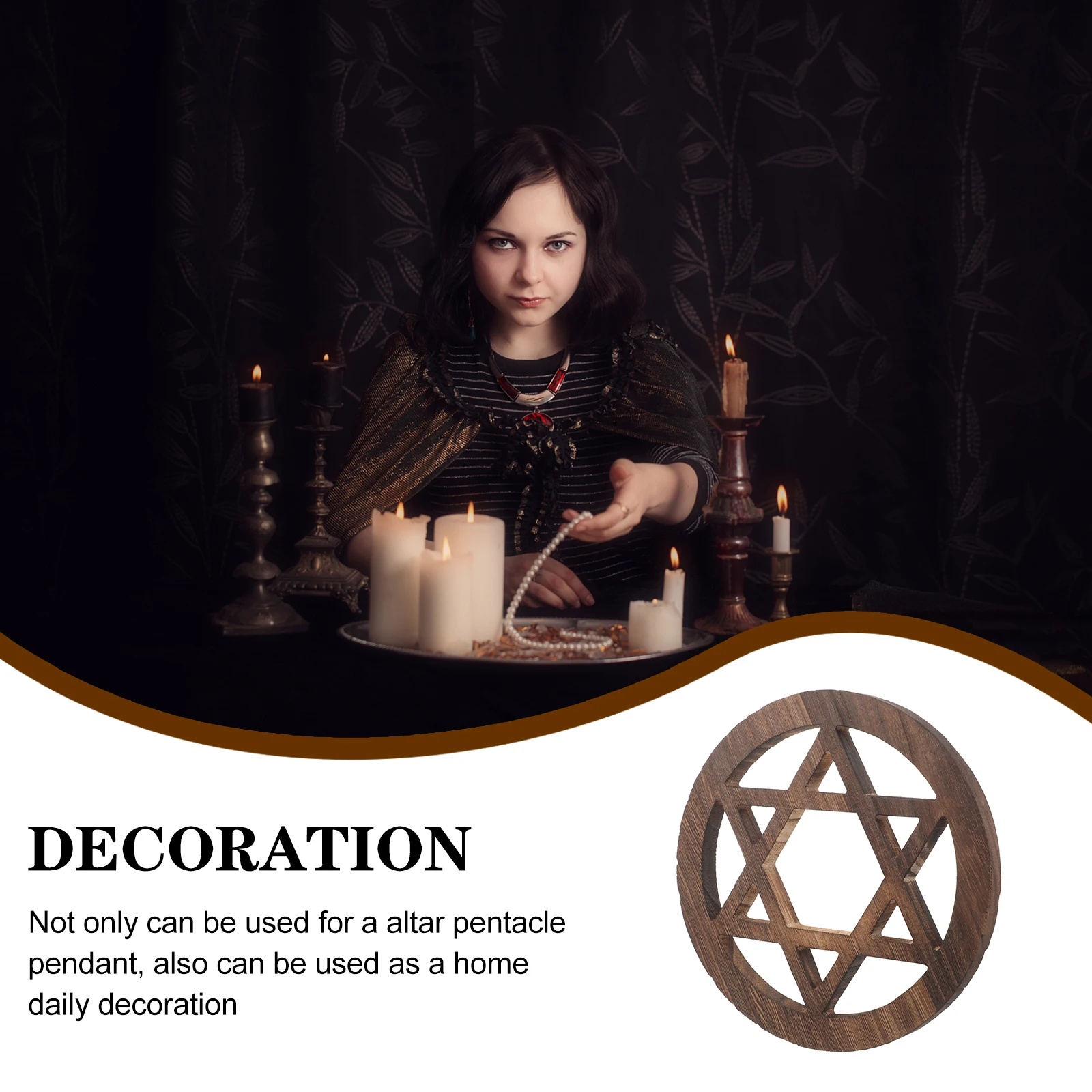 

Astrological Ornaments Entryway Decorations for Home Altar Hanging Gothic Wood Wall Art Wooden Wedding Geometric