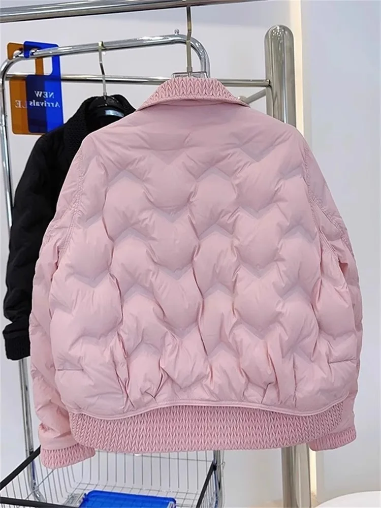 Retro Korean Sle Lightweight Cotton Jaet for Men with Flap Collar And Diamond Pattern Fillings Sweet And Versatile for Au...