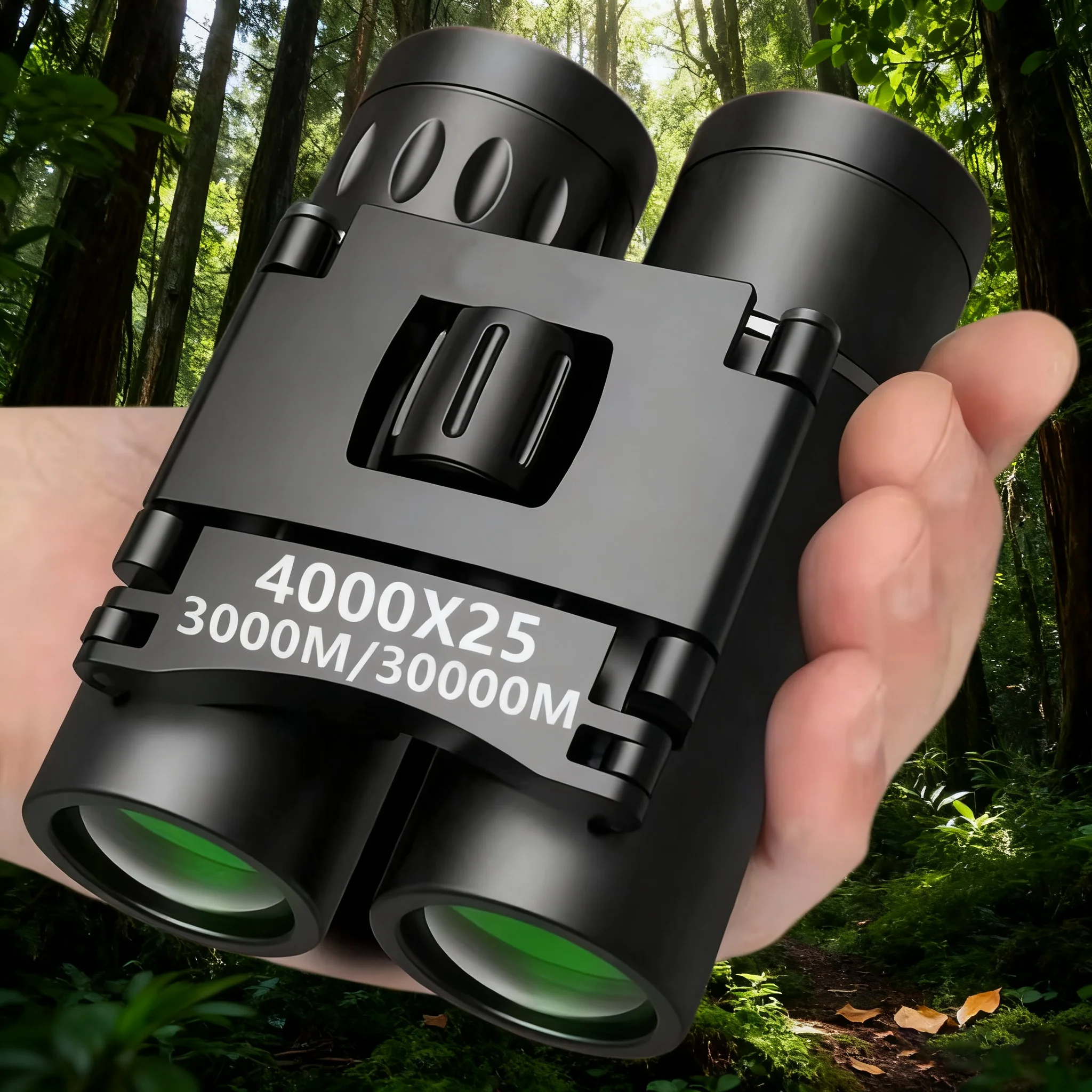 4000x25 Zoom-Teleskop, professionelles BAK4 HD, leistungsstarkes Fernglas, große Reichweite, tragbar, faltbar, FMC-Fernglas für den Außenbereich, Camping, Reisen