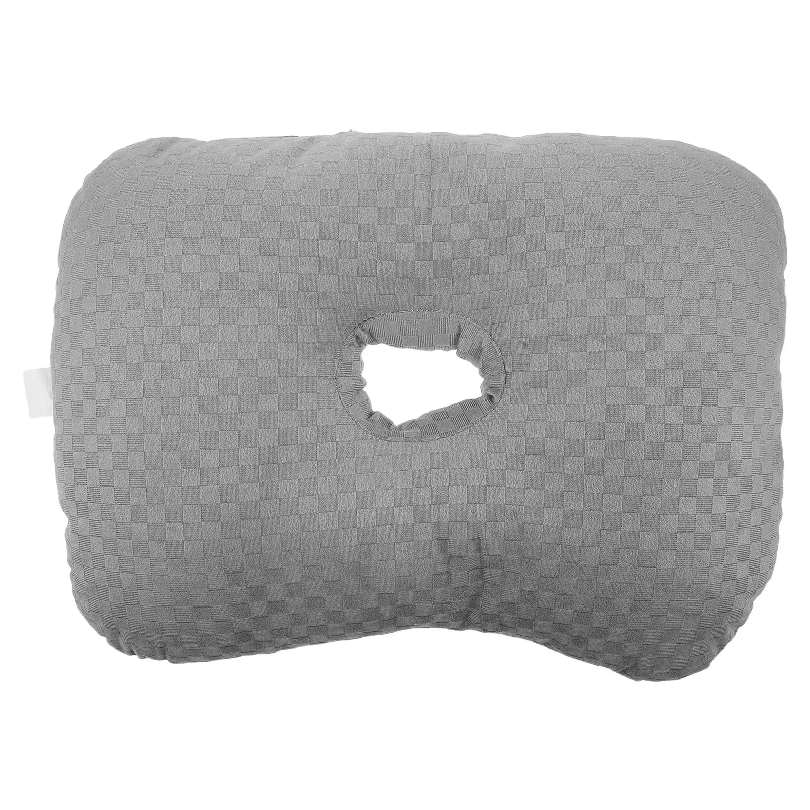 Grey Ear Pillow for Side Sleeping Hollow Center Ear Piercing Recovery Pillow Sleeping Protection Spa Home Use Soft Skin Friendly
