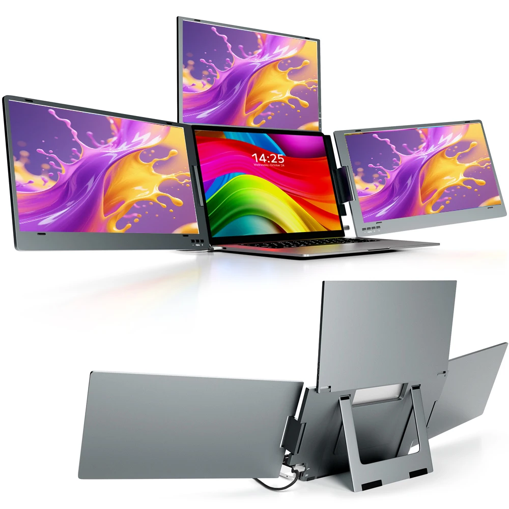 

Бюджетный комплект с тройным экраном 15,6 дюйма — 3 дисплея FHD + подставка до 250 долларов США.