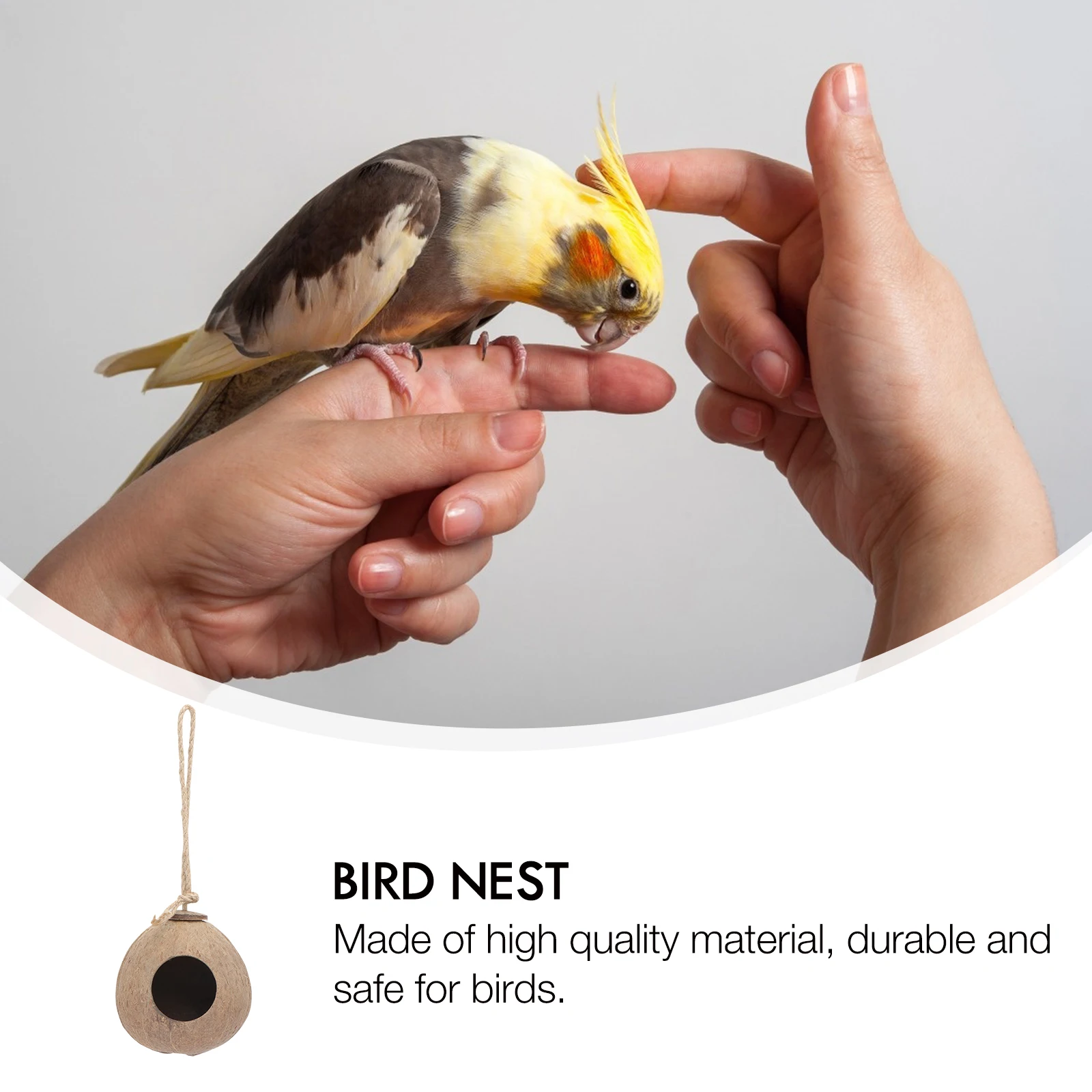 

Bird's Nest Jewelry Artificial Decoration The Hemp Rope House Birdhouse Hanging Coconut Wooden Shell