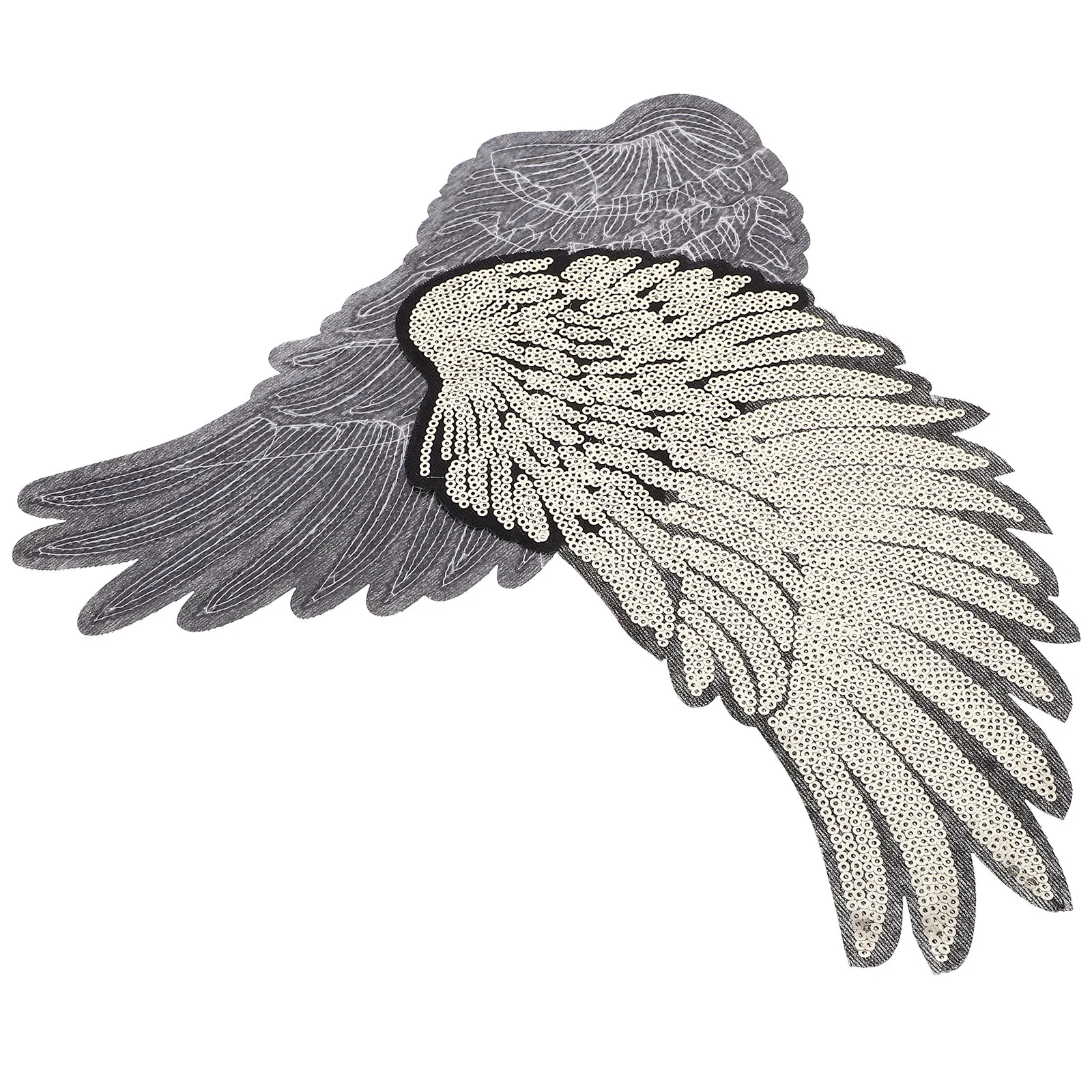 Gold Decor Embroidered Wings Patch Accessories for Sewing Patches Sequins Men's