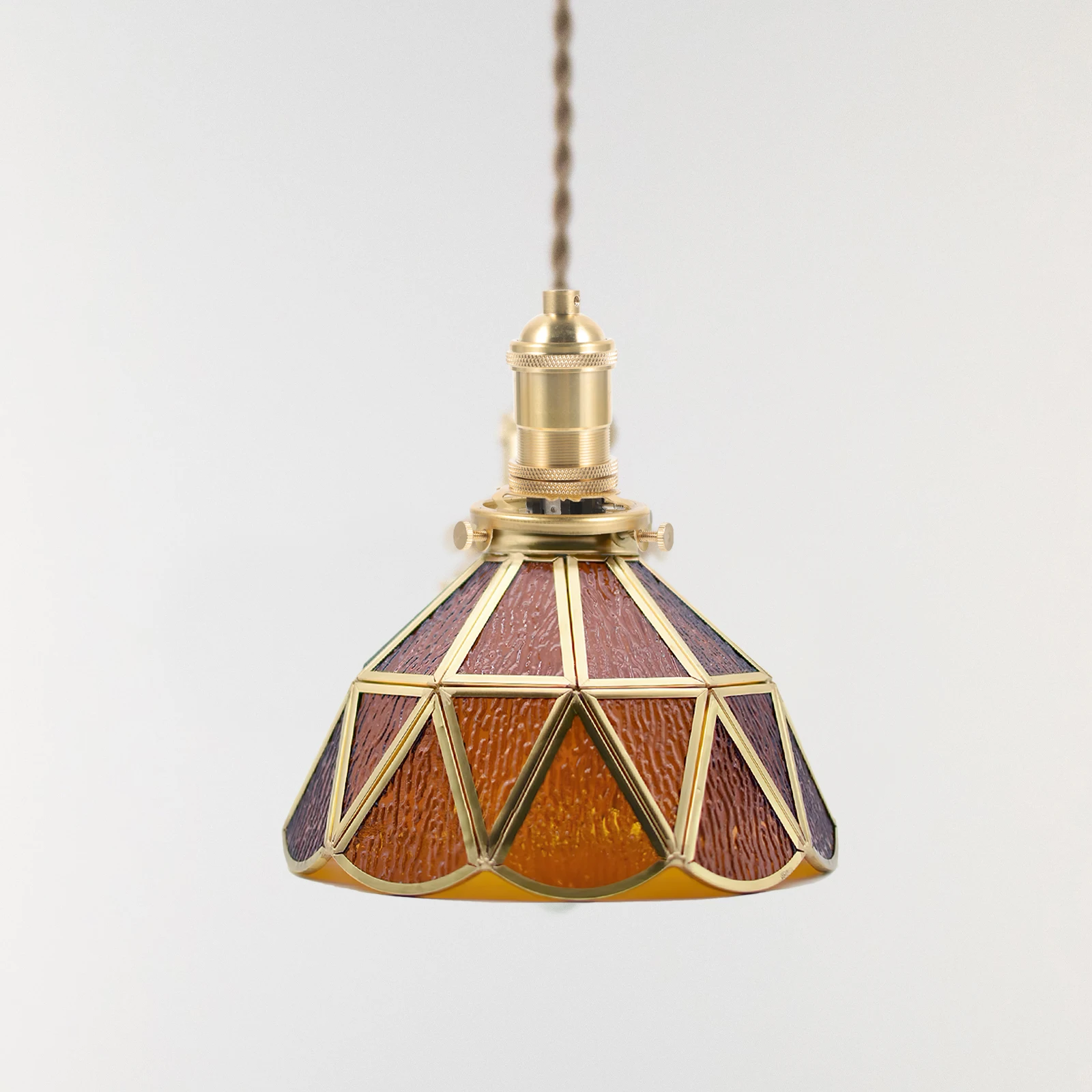 

Retro Lamp Holder Copper E27 Base Light Bulb Socket with Switch 62mm Bracket for DIY Pendant Lampshade Kits