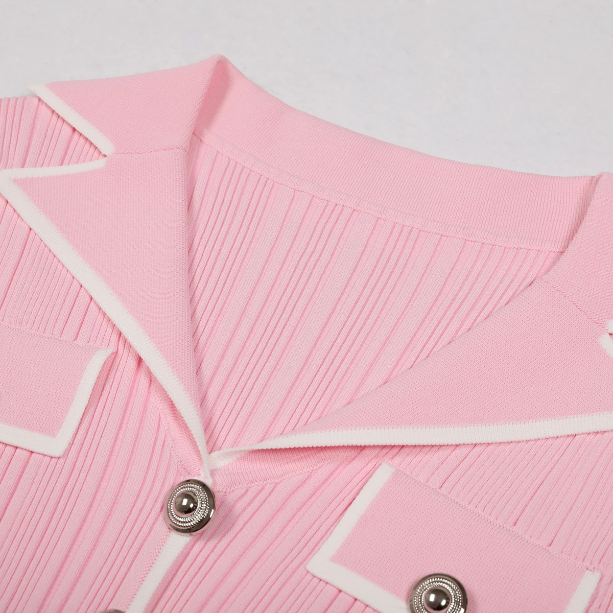 Hohe Qualität Sommer Neue Modische Klassische Revers Farbe Blockiert Gestreiften Kurzarm Elastische Gestrickte Slim Fit frauen Kleid