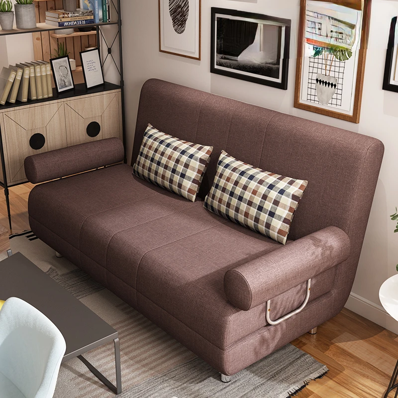 Sofa Bed Foldable Multifunctional Dual-Use Bedroom Single Double Sofa Bed High-Profile Figure