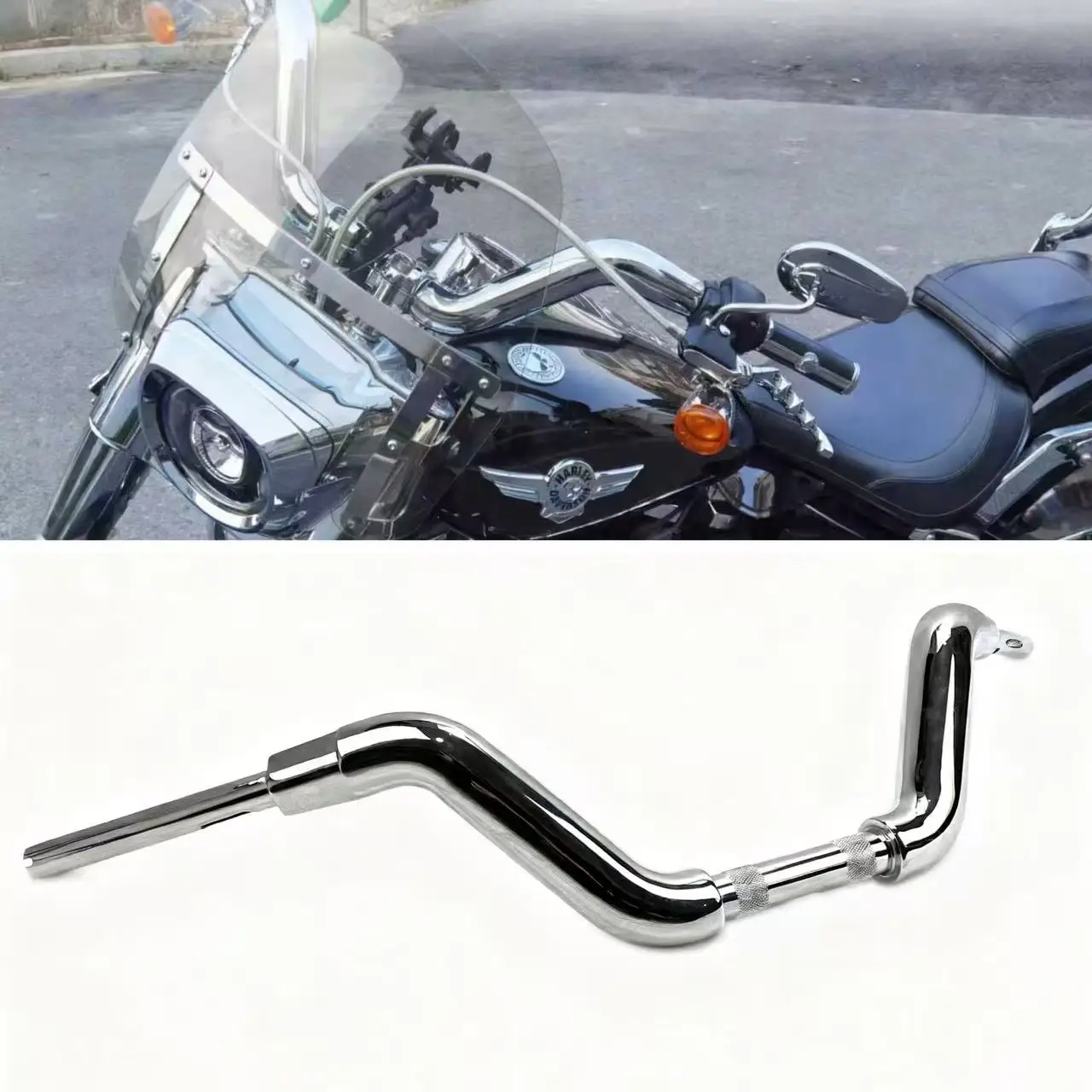 

Harley 2'' Seagull Bar Ape Hanger For Road King Fat Boy Street Bob Low Rider S Breakout Heritage XL883 FXBB Motorcycle Handlebar