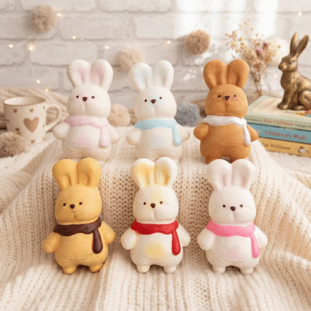 Slow Rebound Rabbit Squishy Slow Rising Super Soft Rabbit Squeeze Assorted Colors Cute Rabbit Slow Rising Holiday Gifts