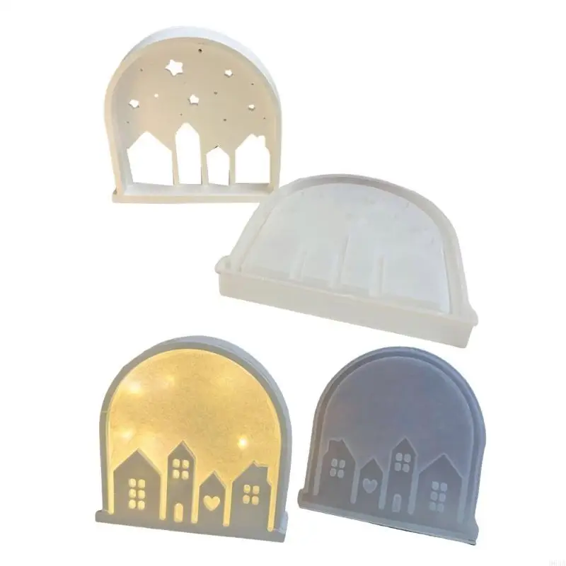 

Silicone Mold for DIY Enthusiasts Elegant Arched House Night Lamp Crafting Mould 964A