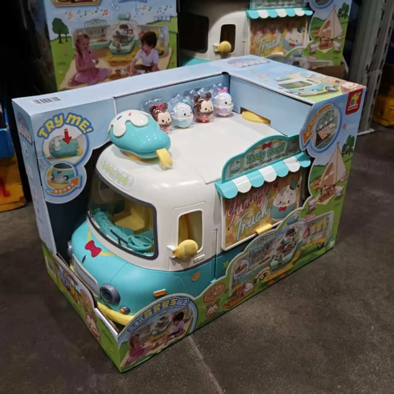 

Official Goldlok Disney Ufufy Camping Food Truck Toy Set with Lights & Sounds for Children