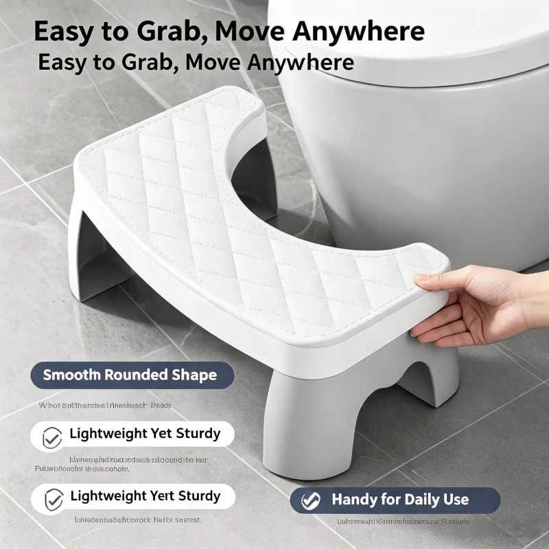 Waterproof Potty Foot Rest Ergonomic Squat Assistance Step Stool Suitable for Pregnant Ladies Children Adults & Elders