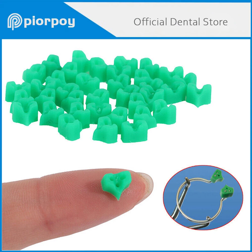 PIORPOY 40Pcs/Bag Dental Add-On Wedges For Teeth Filling Use Rubber Silicone Sectional Contoured Dentistry Restoration Materials