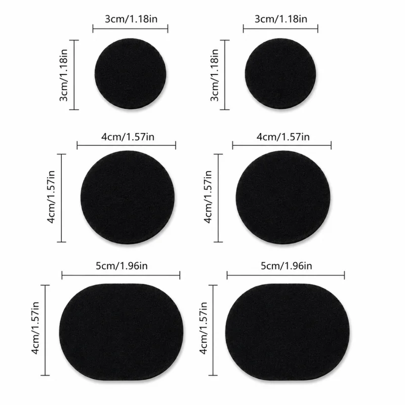 6Pcs Durable Black Shoe Heel Repair Stickers, Peel & Stick Anti‑Abrasion Patches, Restore Worn Inner Lining for Sneakers & Leath view 3