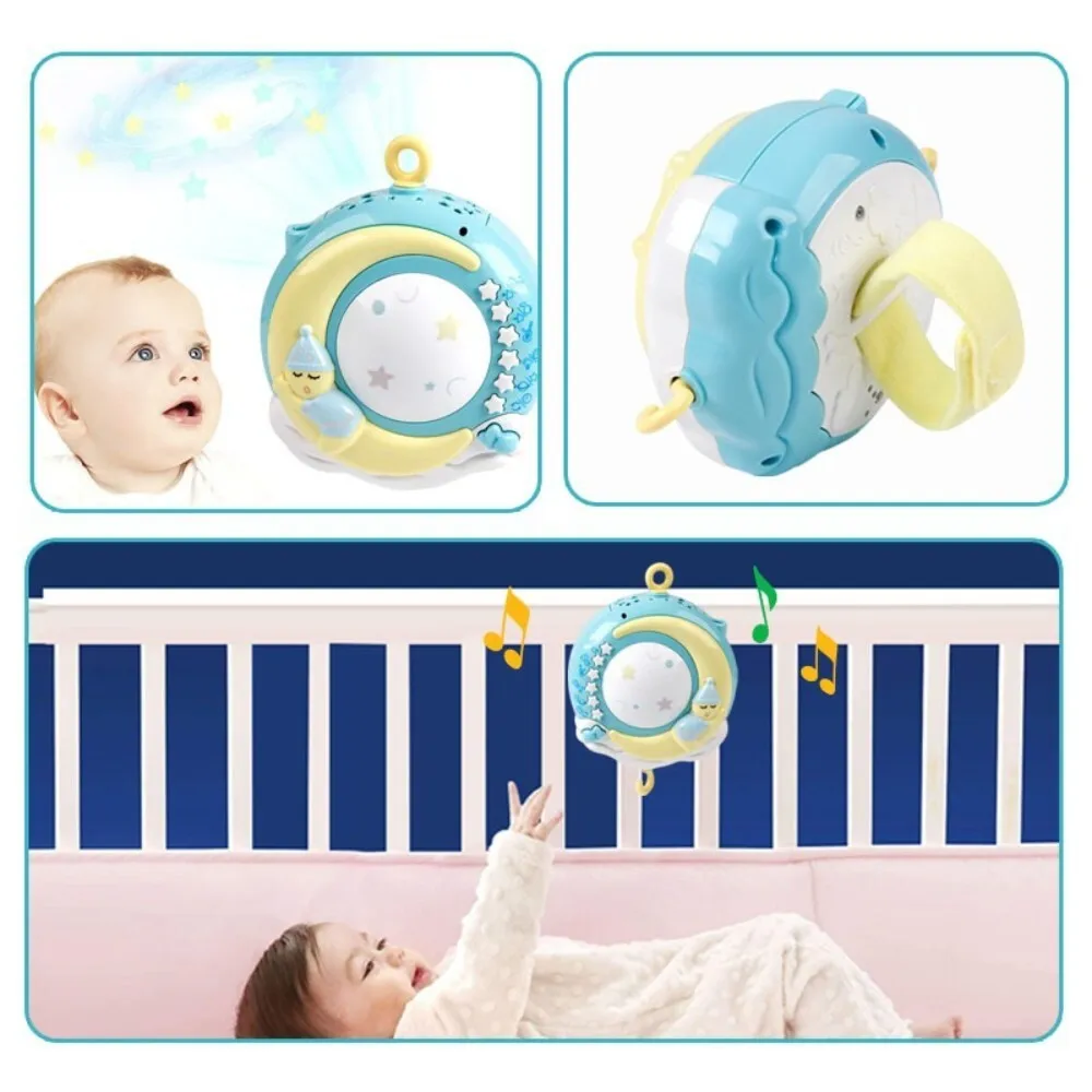 Soft Plush Musical Rotating Projection Bedtime Toy for Toddlers and Babies Soothing Cloth Bell for Nursery Bedtime Routine
