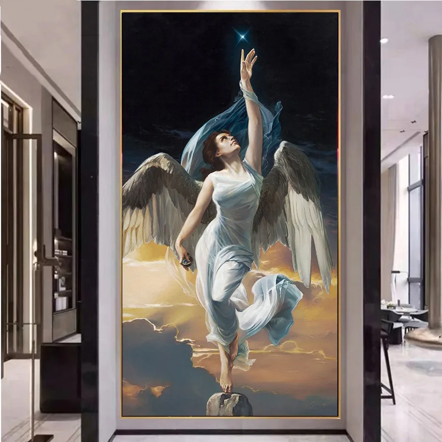 5D Diy Diamond Painting Complete Rhinestone Embroidery Diamond Mosaic Angel Wings Girl Cross Stitch Kits