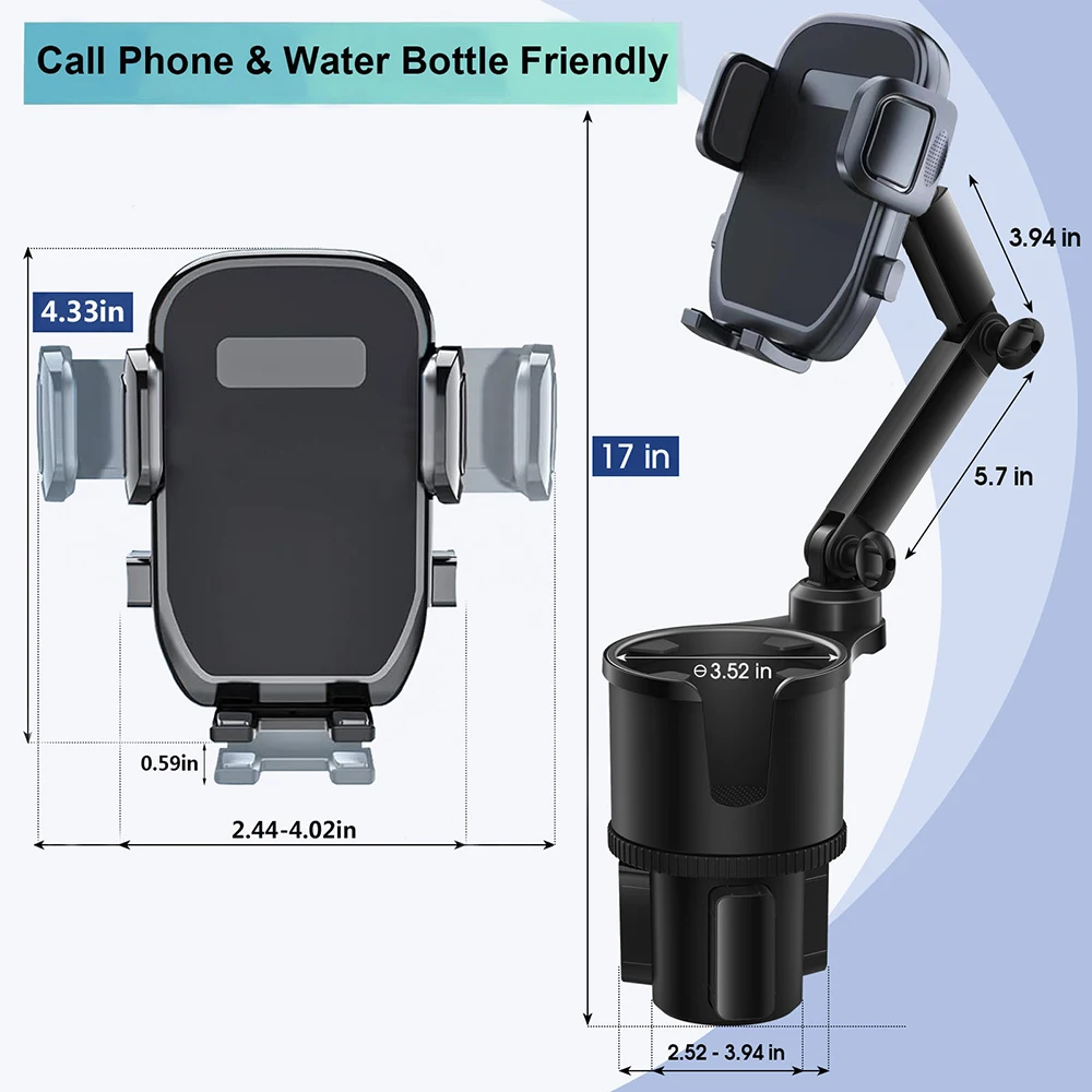 

Cup Holder Upgraded Car Cup Holder Extender Phone Holder Super Large Cup Body Car Cup Holder Phone Holder