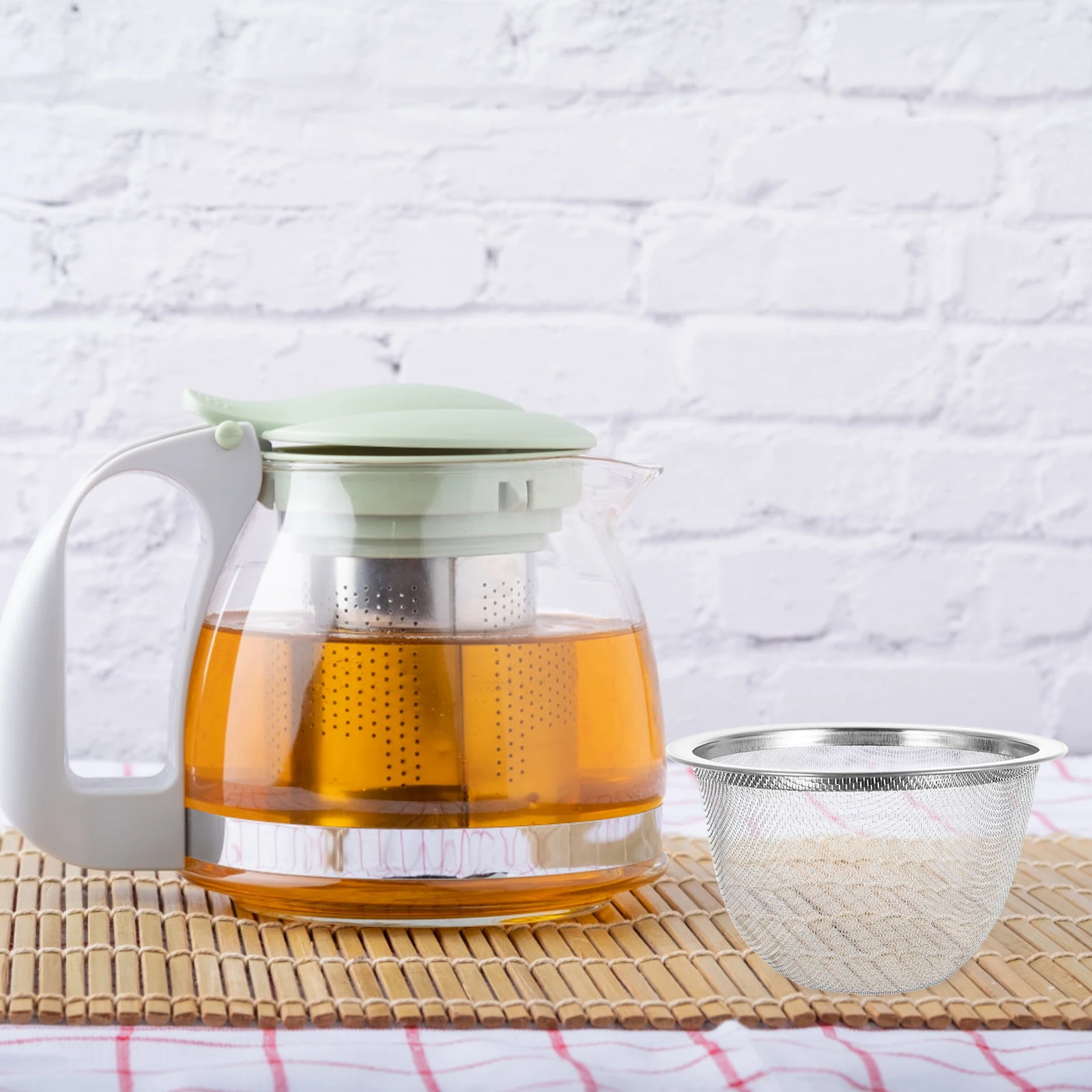 

8pcs Stainless Steel Filters 6.5Cm X 5Cm Fine Mesh For Teapots Reusable Loose Leaf Metal Strainer Infuser Set Tea Strainer For